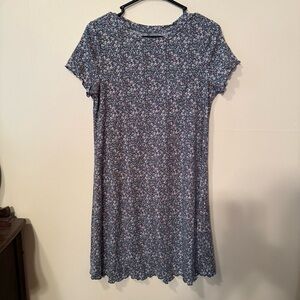 SO Multicolor Flower Casual Sheath Mini Dress Crew Neck